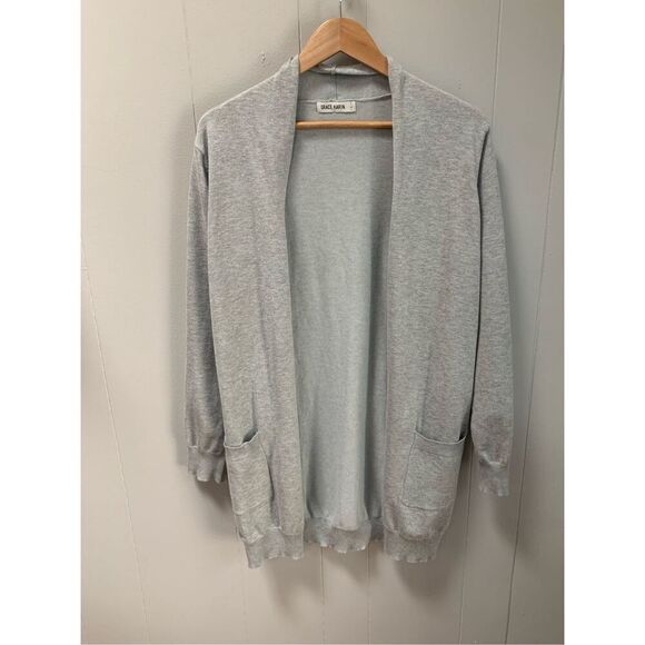Grace Karin long grey cardigan oversized size large - Picture 2 of 7
